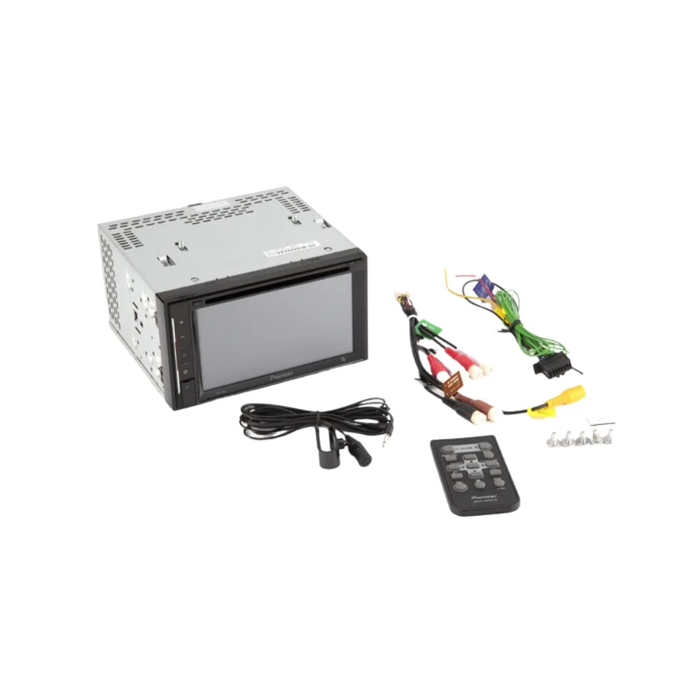 Digital Stereo KIT4918 AM/FM Nissan Touchscreen DIN Bluetooth/Backup with AVH-241EX Double Bundle Receiver 2009-2018 Pioneer DVD/CD 6.2" Kit/in-Dash W/ Car Camera/Installation for 370Z Media
