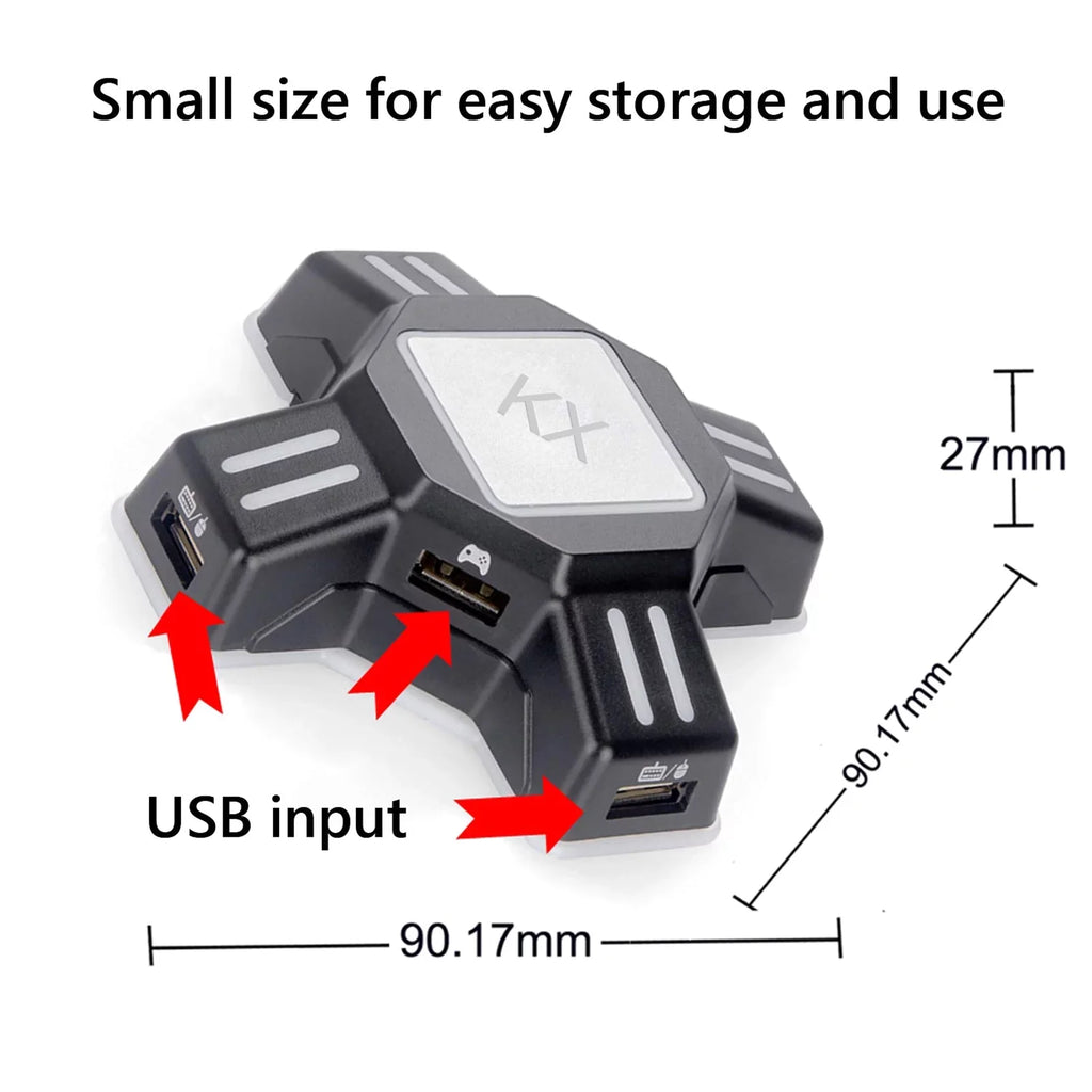 Controller Keyboard Adapter Portable Mouse Adapter KX Gamepad Switch/X-box/PS5/P-S-4/PS3 Replacement Converter Adapter Keyboard Abody Mouse for