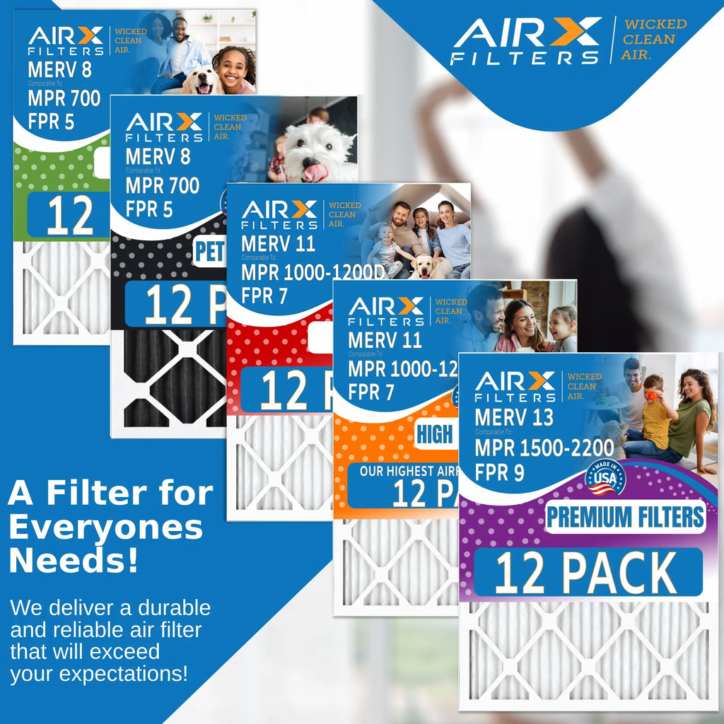 8 FPR FILTERS 700 Made Air MPR Furnace Pack MERV Comparable 12 AIRX Filters 24x30x1 WICKED - 5 to of CLEAN AIR. Rating, by in & Filter USA