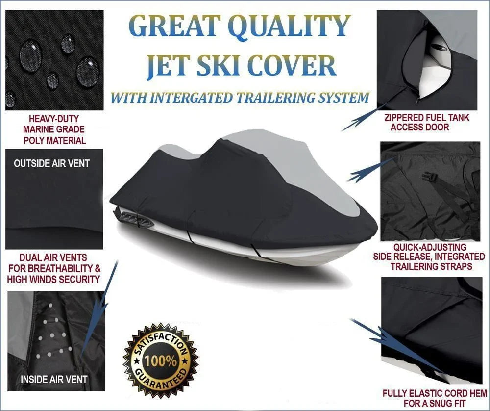 Cover 1-2 Doo 1996-1998 for JET Compatible Sea Seater SUPER Sea-Doo HEAVY-DUTY 600D Gsi SKI PWC Bombardier