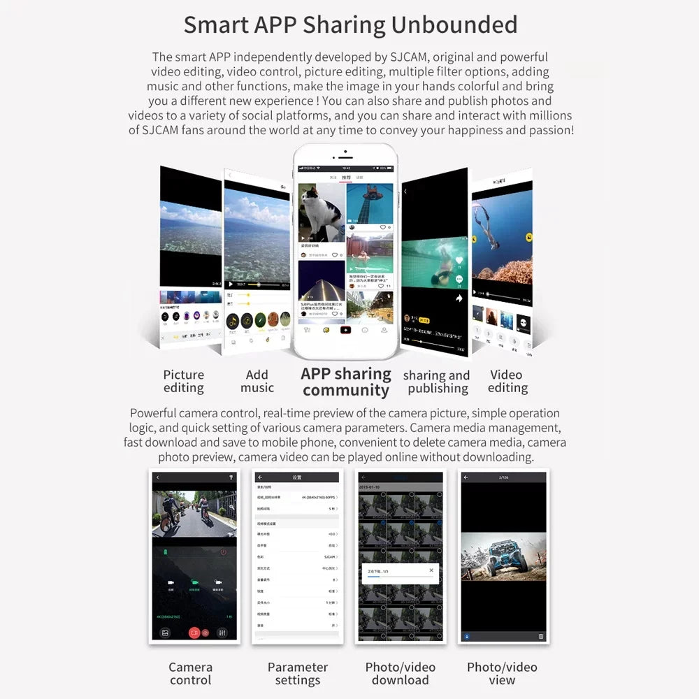 APP WiFi Waterproof Connection with 2K Magnetic Sharing Built-in 30fps Body Camera Back Rechrageable C100+ Waterproof Video Battery Clip Case 30M Digital Camera Lanyard