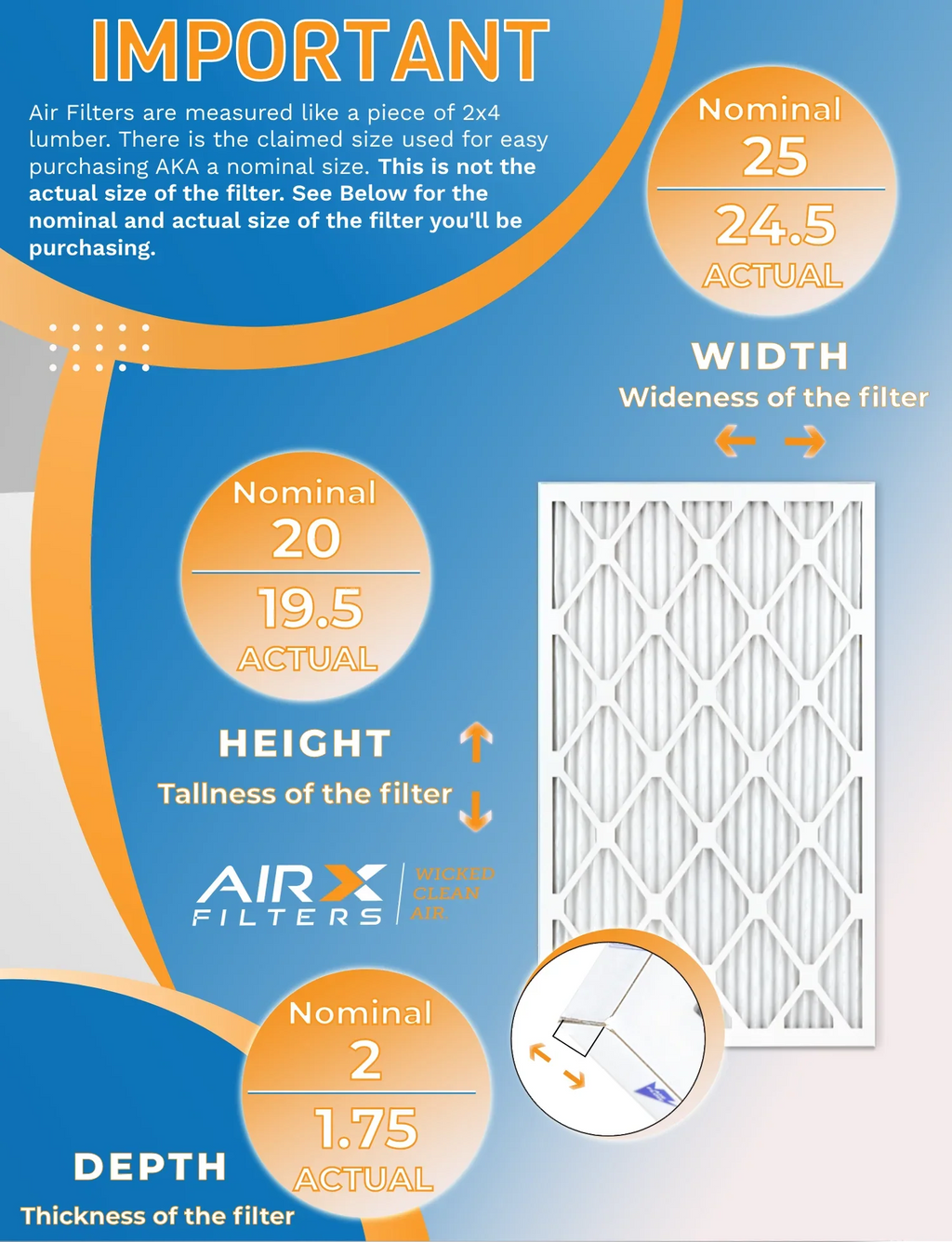 5 Comparable CLEAN to by AIRX FPR 12 MERV 20x25x2 Filter Rating, USA FILTERS AIR. Air 700 Furnace - WICKED & Pack in MPR Filters of Made 8