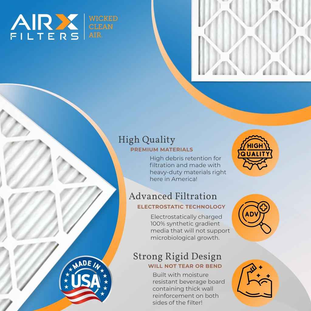 MERV 9 Comparable - to MPR Filter AC 24x24x1 Filter Made by Pack Electrostatic Premium Conditioner & 24x24x1 Pleated Air AIRX HVAC WICKED FPR 4 Filters Furnace CLEAN FILTERS USA AIR. 1500 2200 Air 13